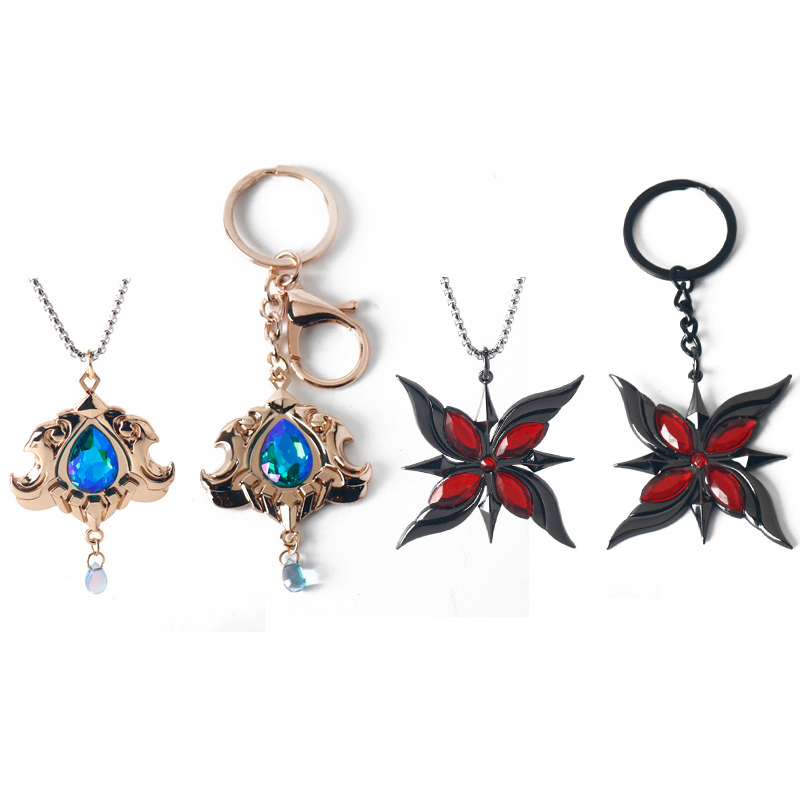 อะนิเมะโลหะผสมพวงกุญแจสร้อยคอ