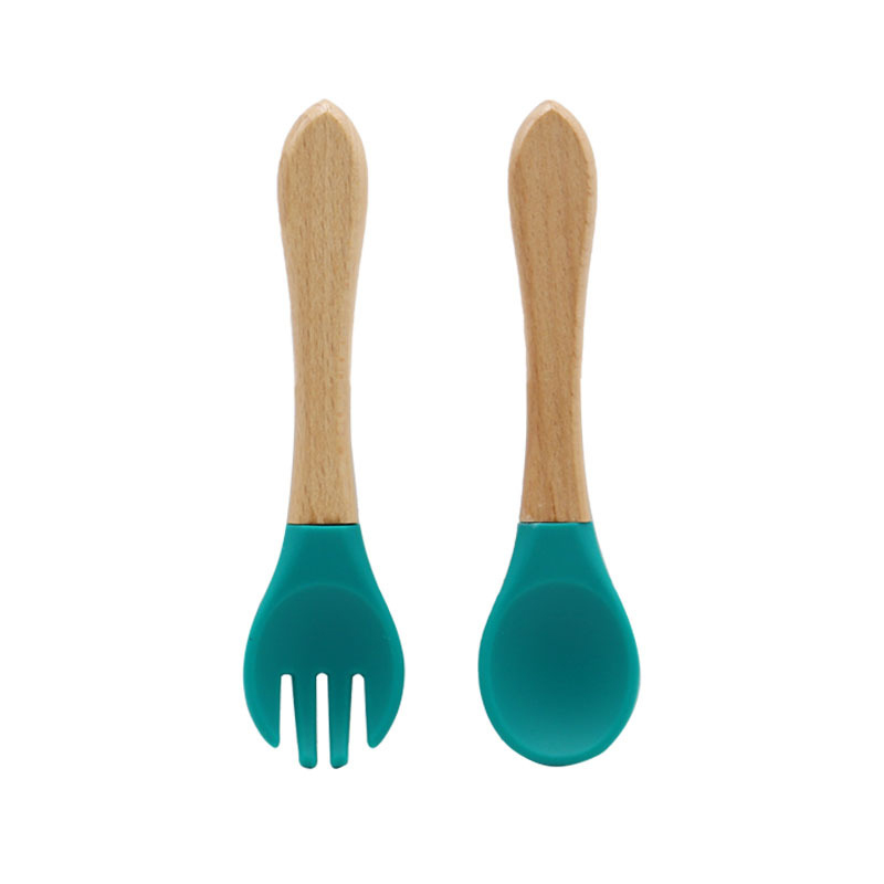ชุดช้อนและส้อมซิลิโคนสำหรับเด็ก