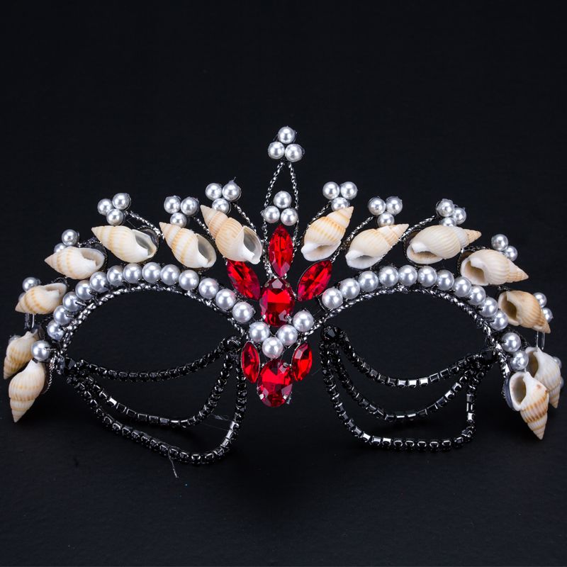 หน้ากากปิดตาแฟนซีคริสตัล Rhinestone
