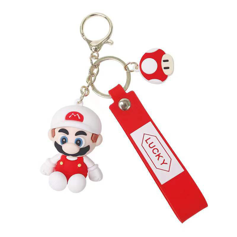 การ์ตูน Mario Bro Pvc พวงกุญแจอนิเมะ