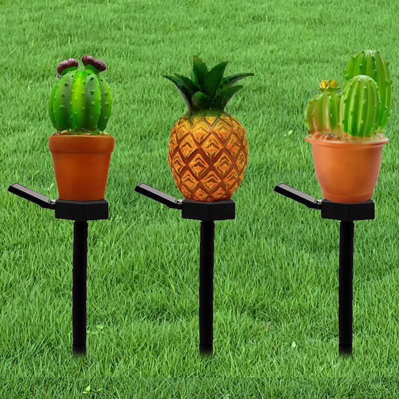 ไฟ LED ผลไม้ Pineapple Cactus Stake Light