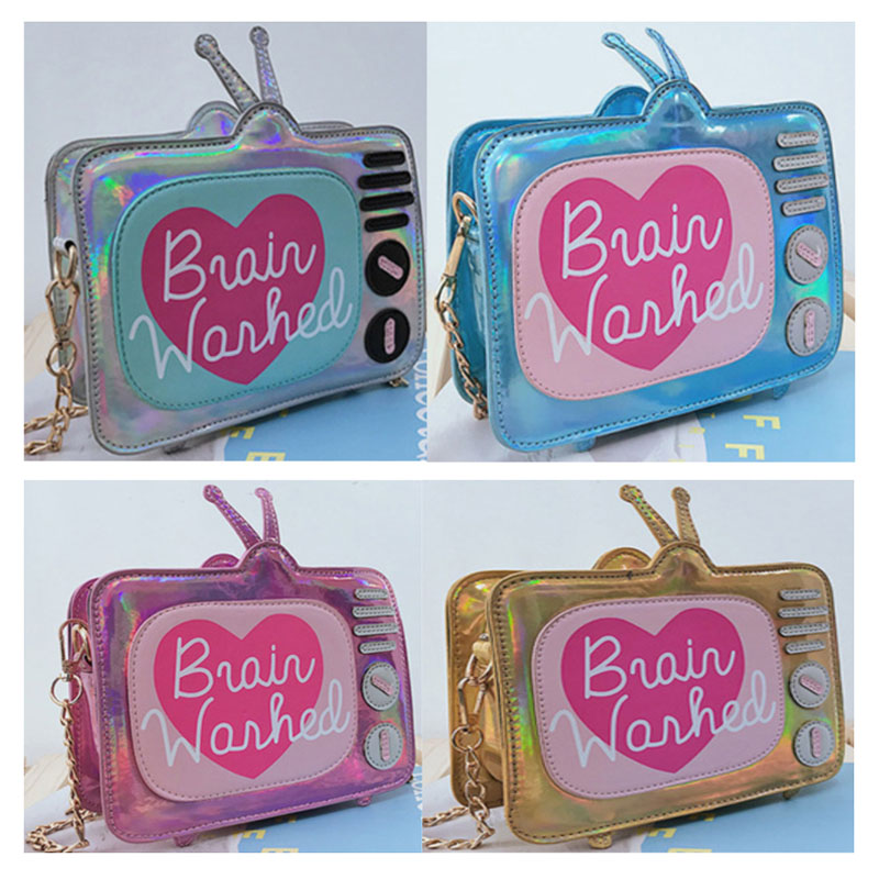 Glitter Heart Shape Girls Shoulding Sling Bag