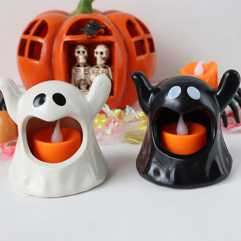 Halloween Ghost พลาสติกเทียนเทียน