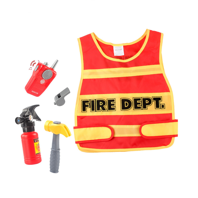 ชุดปาร์ตี้นักดับเพลิงสำหรับ Kids Vest Tool Tool