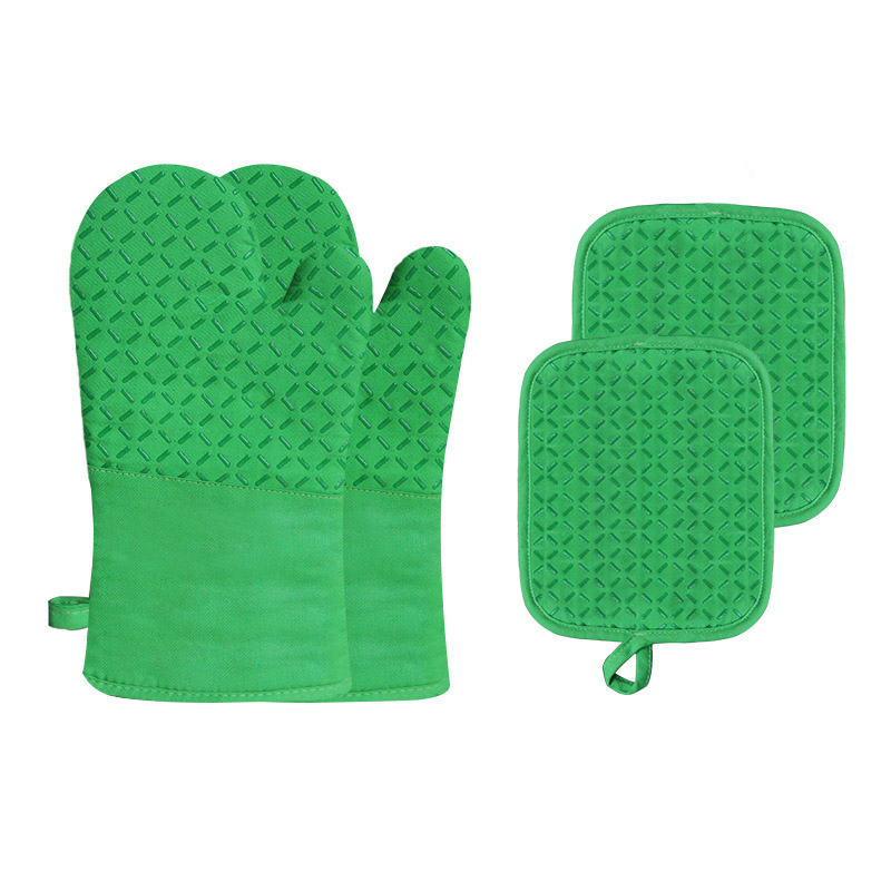 ถุงมือครัวและที่วางหม้อ