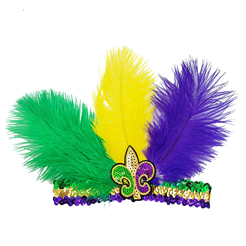 แถบคาดศีรษะ Mardi Gras Sequin