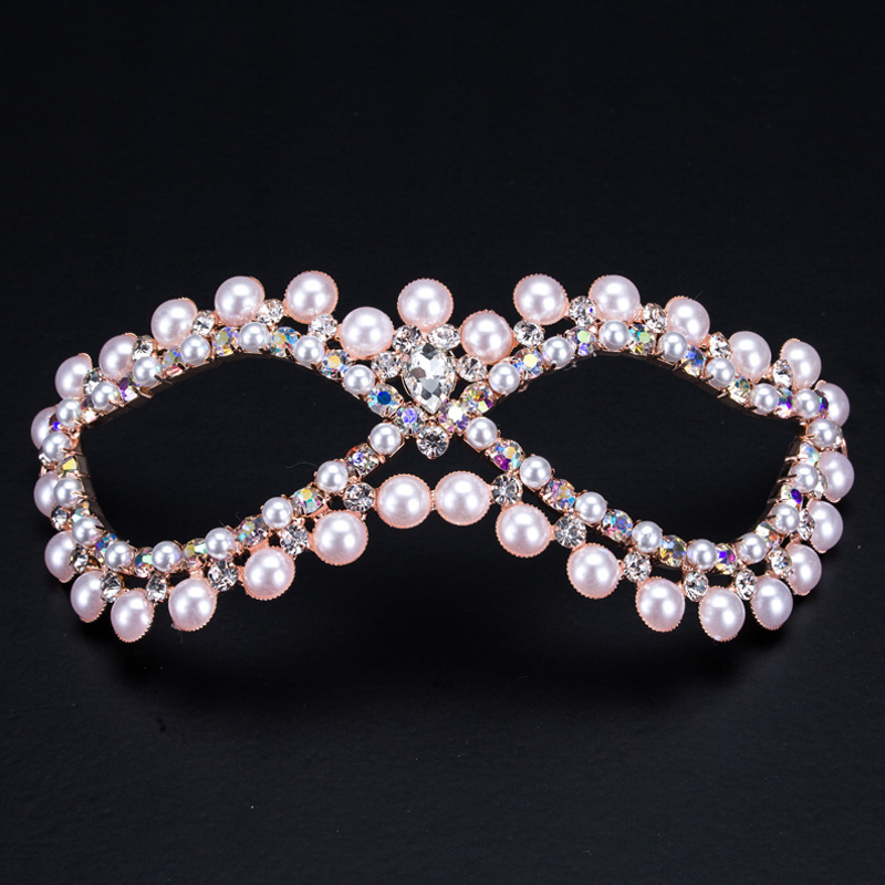 หน้ากากหน้ากากตาคริสตัล rhinestone