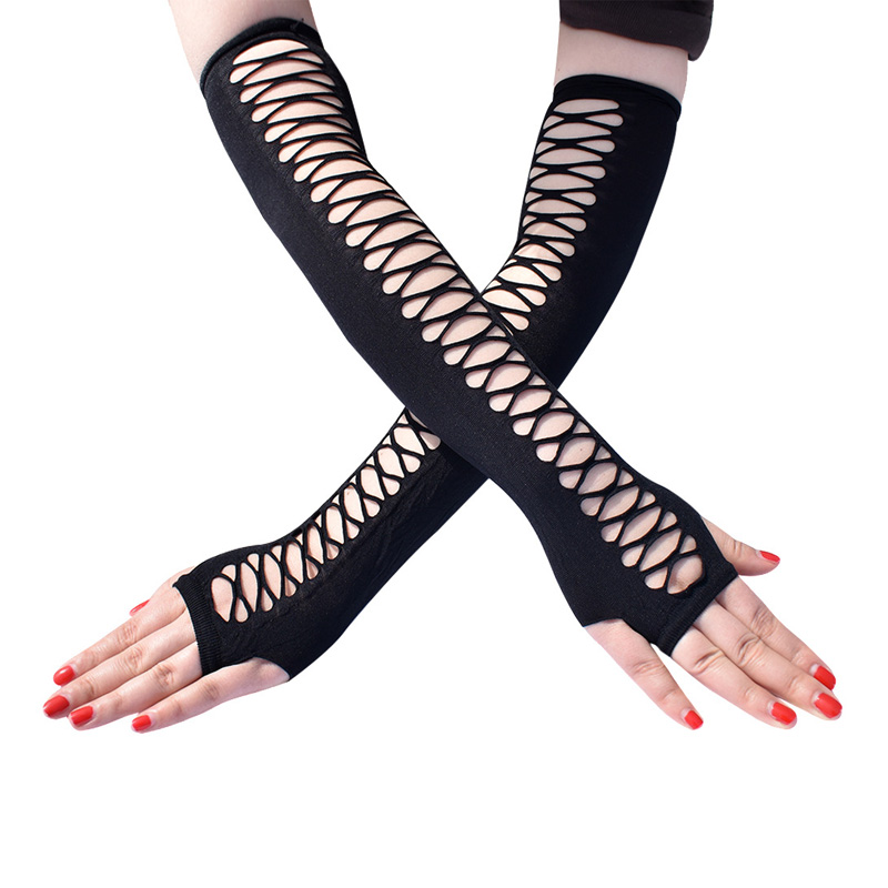 Mesh Fishnet Elastic Party Sexy Long Gloves