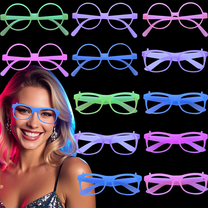 ปาร์ตี้ตลกไฟกลางคืนแว่นตาเปลี่ยนสีเรืองแสง