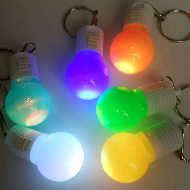 แบบพกพา Mini Creative สีสัน LED Flash Light โคมไฟหลอดไฟไฟฉายไฟฉาย LED พวงกุญแจ