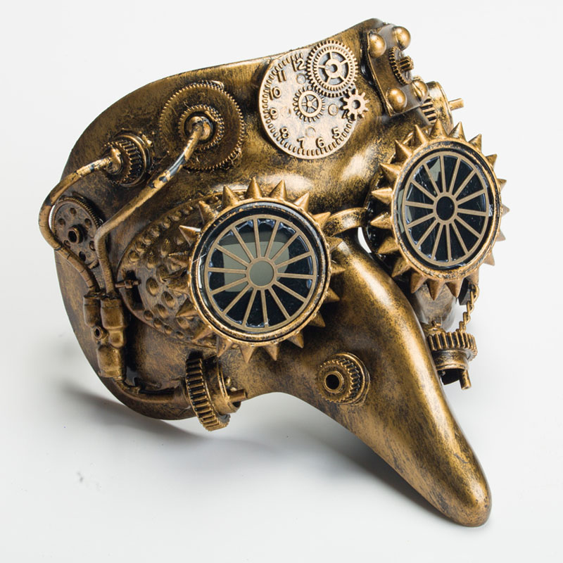 Victorian Steampunk Bauta เต็มหน้า