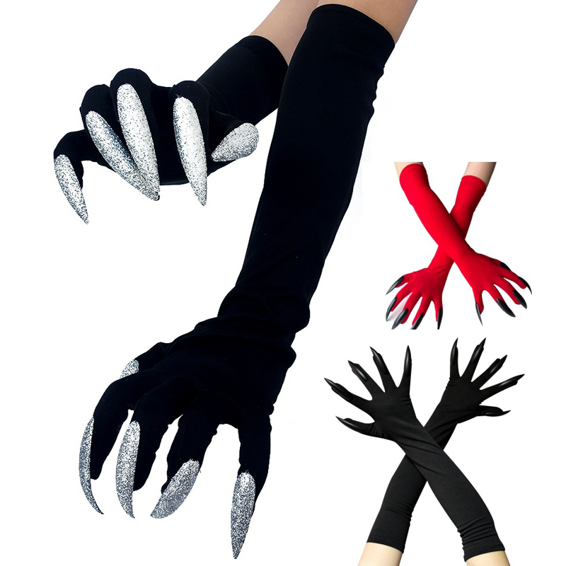 ถุงมือแม่มดที่มีเล็บยาว